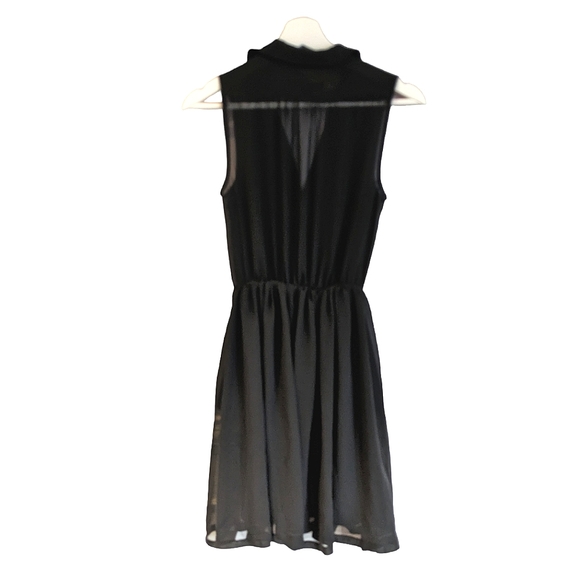 H&M Black Sleeveless Mini Dress size 4 - Picture 2 of 7